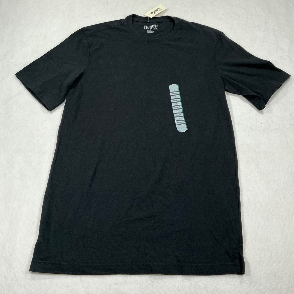 Duluth Trading Co Longtail T Shirt Black Short Sleeve Crew Neck Standard Fit‎ S